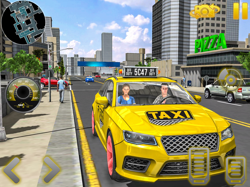 Real Taxi Simulator：Taxi Game - Gameplay image of android game