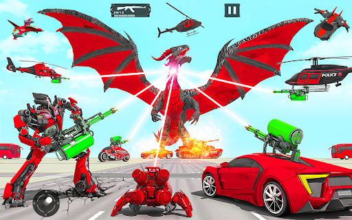 Dragon Robot Police Car Games - Image screenshot of android app