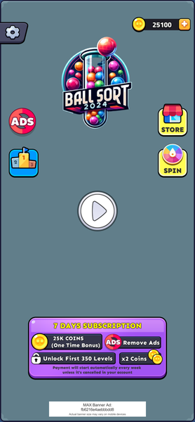 Ball Sort - Sort by colors - Gameplay image of android game