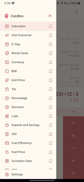 CalcBox -All In One Calculator - عکس برنامه موبایلی اندروید