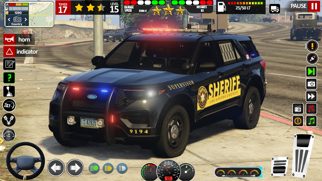 Police Car Chase Simulator 3D - Gameplay image of android game