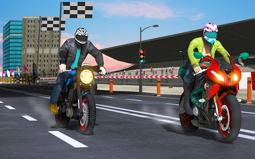 Real Motorcycle Bike Race Game - Gameplay image of android game