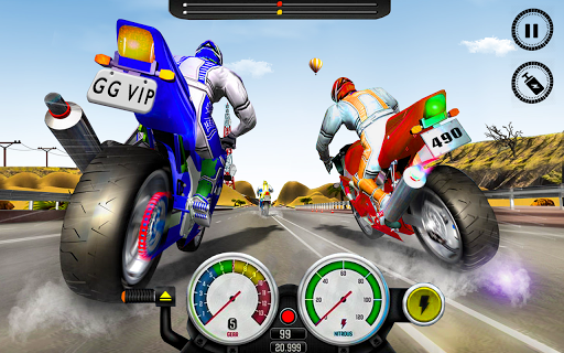 Real Motorcycle Bike Race Game - Gameplay image of android game