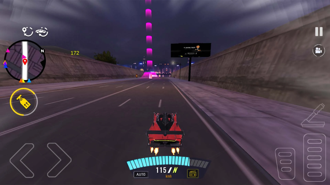 Speed Car Racer: Night Racing - Gameplay image of android game