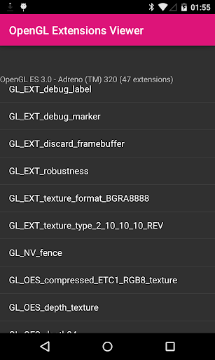 GLview Extensions Viewer - عکس برنامه موبایلی اندروید