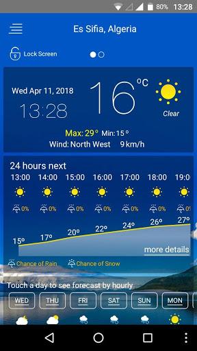 weather forecast - عکس برنامه موبایلی اندروید