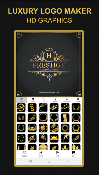 Luxury Logo Maker Royal Design - Image screenshot of android app