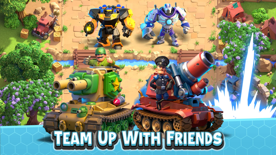 Rebel Bots: Epic War PvP RTS - Gameplay image of android game
