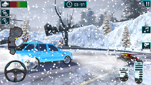 Snow Car Drift & Car Racing - عکس بازی موبایلی اندروید