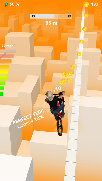 Bicycle BMX Flip Bike Game - Gameplay image of android game