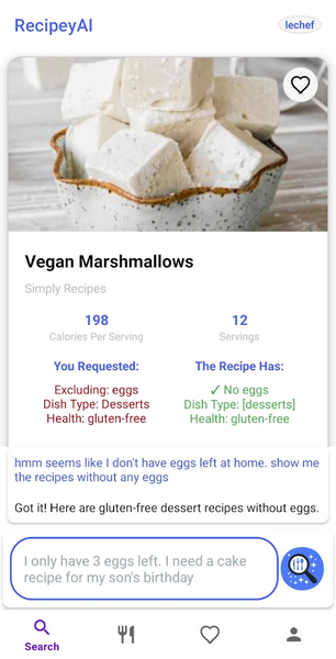 RecipeyAI - AI Recipe Search - Image screenshot of android app