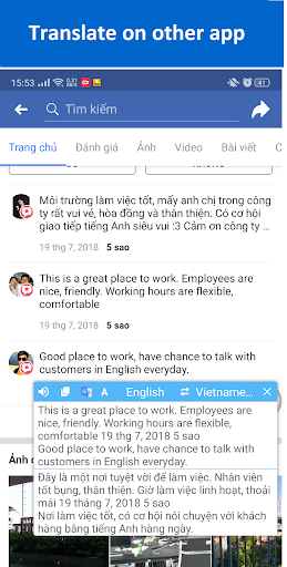 Translate On Screen - Image screenshot of android app