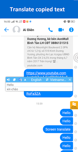 Translate On Screen - Image screenshot of android app
