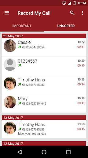 RMC: Android Call Recorder - Image screenshot of android app