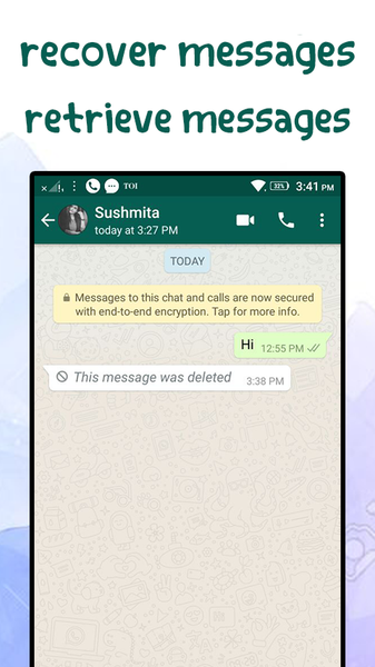 Recover Messages :WhatsDeleted - عکس برنامه موبایلی اندروید