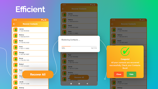 Recover Deleted Contacts - عکس برنامه موبایلی اندروید