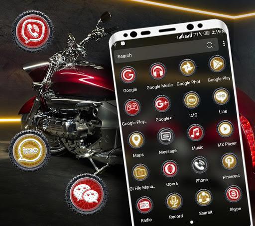 Red Bike Launcher Theme - Image screenshot of android app