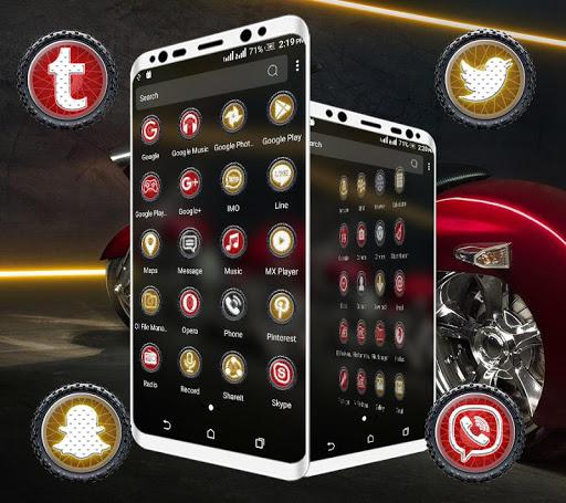 Red Bike Launcher Theme - Image screenshot of android app