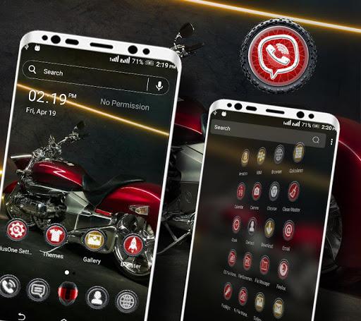 Red Bike Launcher Theme - Image screenshot of android app