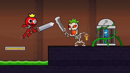 Red Stickman: Stick Adventure - Gameplay image of android game