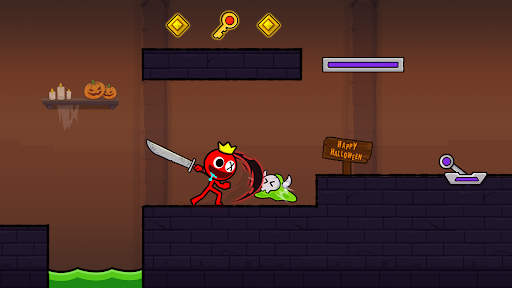 Red Stickman: Stick Adventure - Gameplay image of android game