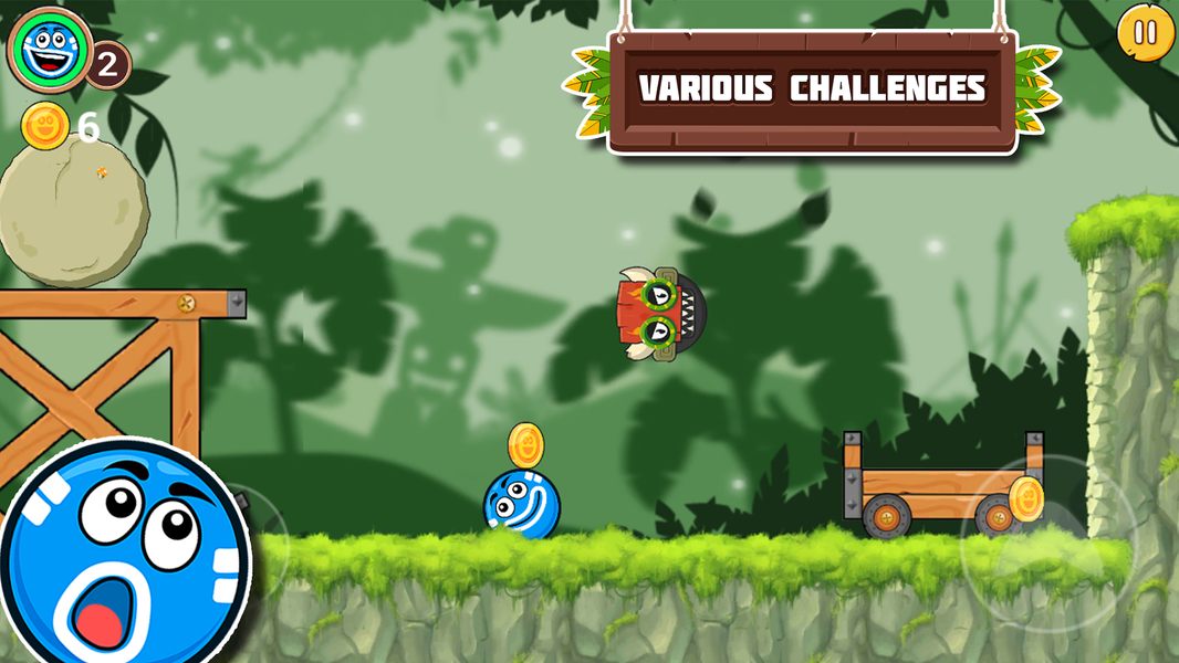 Bounce Ball 4 Love and Red Roller Ball 3 - Ball 4 - Gameplay image of android game