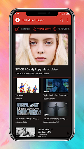 Red Music Player - عکس برنامه موبایلی اندروید