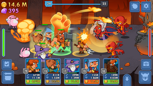 Semi Heroes: Idle & Clicker Ad - Gameplay image of android game