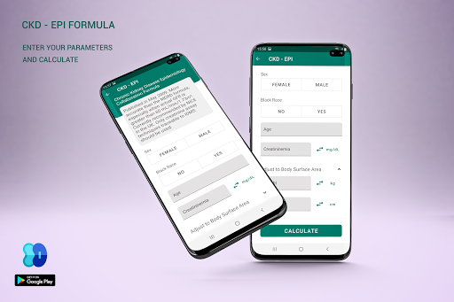 eGFR Calculator - عکس برنامه موبایلی اندروید