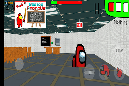 Red's Basics in Among Us (Baldi's Basics Mod)