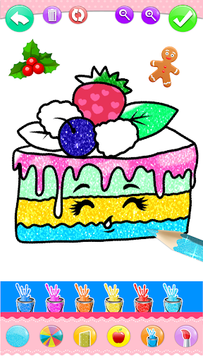 Cupcakes Coloring Book Glitter - Image screenshot of android app