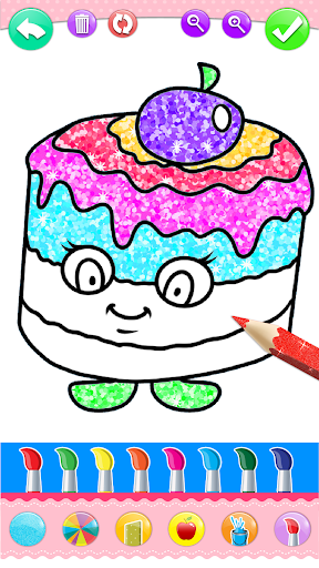 Cupcakes Coloring Book Glitter - Image screenshot of android app