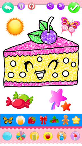 Cupcakes Coloring Book Glitter - Image screenshot of android app