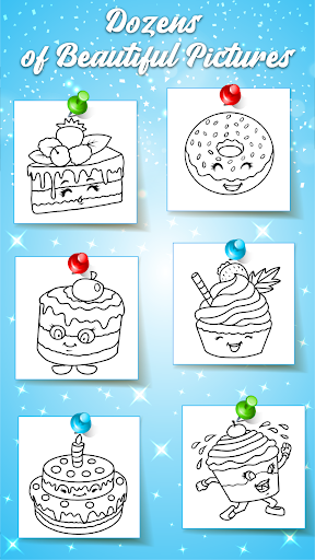 Cupcakes Coloring Book Glitter - Image screenshot of android app