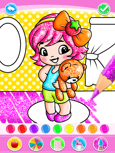 Doll dress Glitter Coloring Book Glitter - Image screenshot of android app