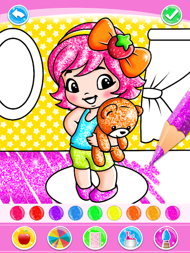 Doll dress Glitter Coloring Book Glitter - عکس برنامه موبایلی اندروید