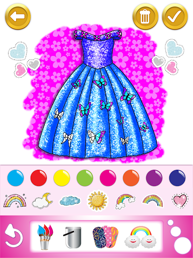 Glitter Dress Coloring Game - عکس برنامه موبایلی اندروید