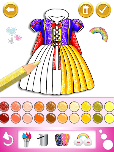 Glitter Dress Coloring Game - عکس برنامه موبایلی اندروید