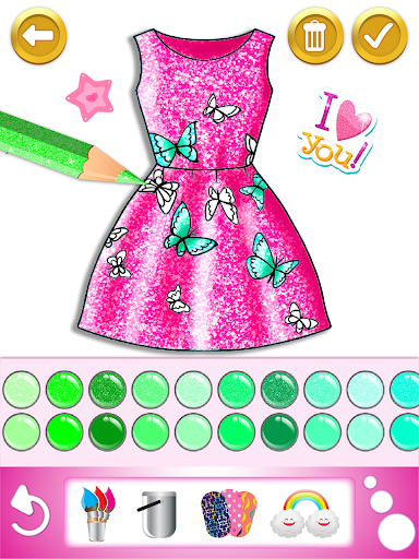 Glitter Dress Coloring Game - عکس برنامه موبایلی اندروید
