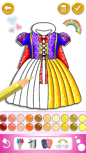 Glitter Dress Coloring Game - عکس برنامه موبایلی اندروید