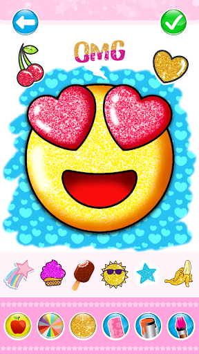 Glitter Emoji Coloring And Drawing - Image screenshot of android app