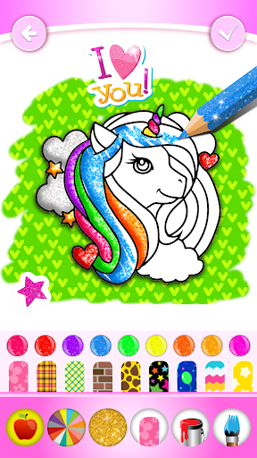 Unicorn Coloring Book Glitter - عکس برنامه موبایلی اندروید