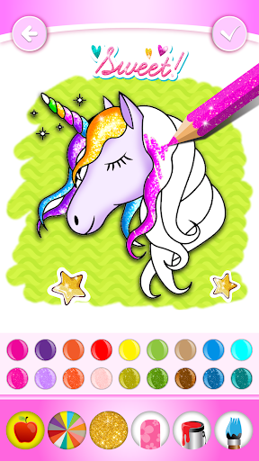 Unicorn Coloring Book Glitter - عکس برنامه موبایلی اندروید