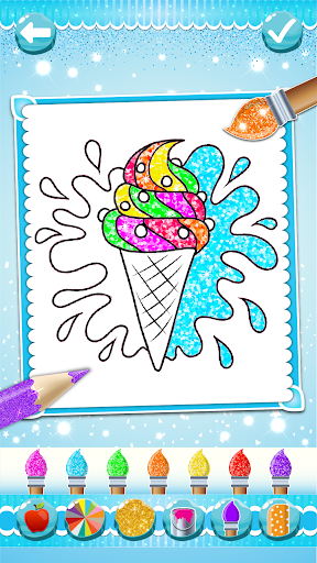 Glitter Ice Cream Coloring - عکس برنامه موبایلی اندروید