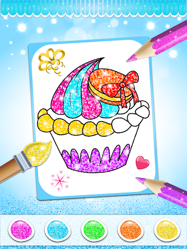 Glitter Ice Cream Coloring - Image screenshot of android app