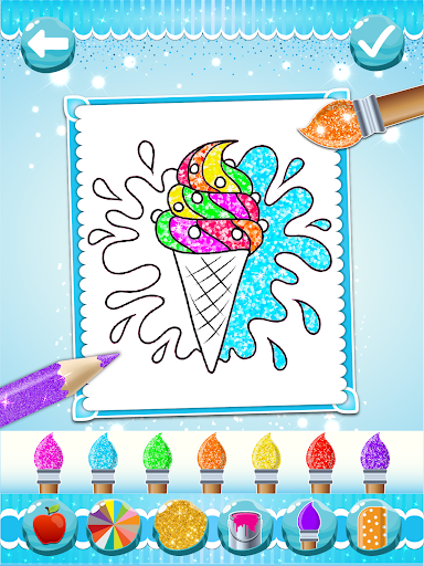 Glitter Ice Cream Coloring - Image screenshot of android app