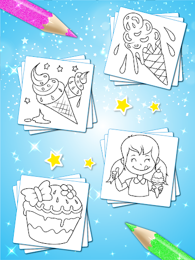 Glitter Ice Cream Coloring - Image screenshot of android app