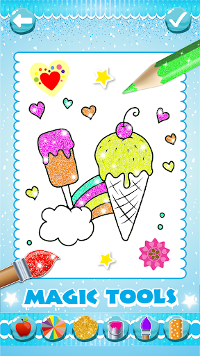 Glitter Ice Cream Coloring - Image screenshot of android app