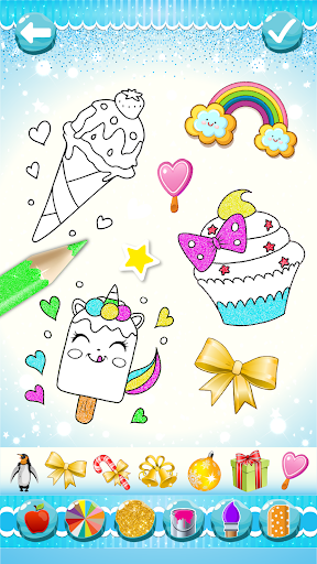 Glitter Ice Cream Coloring - Image screenshot of android app