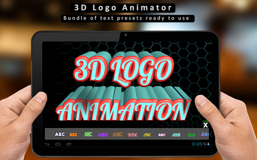 3D Text Animated-3D Logo Animations;3D Video Intro - Image screenshot of android app